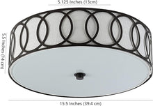 Load image into Gallery viewer, Aubrey 3-Light 15.5&quot; Metal Led Flush Mount