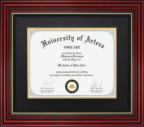 CORE ART Diploma Frame Display 11x14 Document with Mat