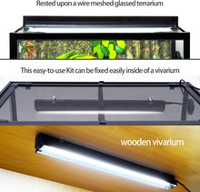 Load image into Gallery viewer, REPTI ZOO T5 HO UVB Lighting Combo Kit with Timer, Reptile Light Fixture Terrarium Hood Comes wit