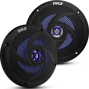 Pyle Marine Speakers - 5.25 Inch 2 Way Waterproof and Weather Resistant Outdoor Audio Stereo Sound System