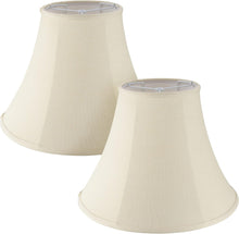 Load image into Gallery viewer, Aspen Creative 38004-2, Bell Collapsible Spider Lamp Shade, Beige, 8&quot; Top x 17&quot; Bottom x 13&quot; Slant Height, Set of 2