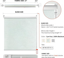 Load image into Gallery viewer, Homebox Room Darkening Roller Window Shade 26&quot;W x 72&quot;H