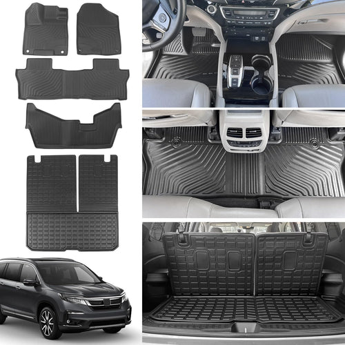 powoq Floor Mats Compatible with 2016-2022 Honda Pilot