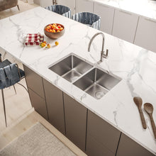 Load image into Gallery viewer, Ruvati 31-inch Undermount Kitchen Sink 50/50 Double Bowl 16 Gauge Stainless Steel