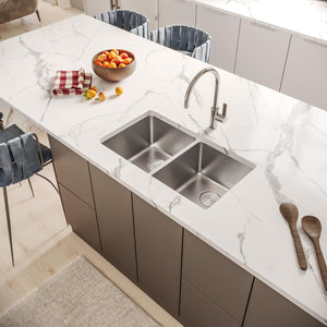 Ruvati 31-inch Undermount Kitchen Sink 50/50 Double Bowl 16 Gauge Stainless Steel