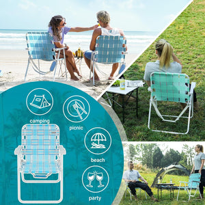 #WEJOY Folding Webbed Lawn Beach Chair