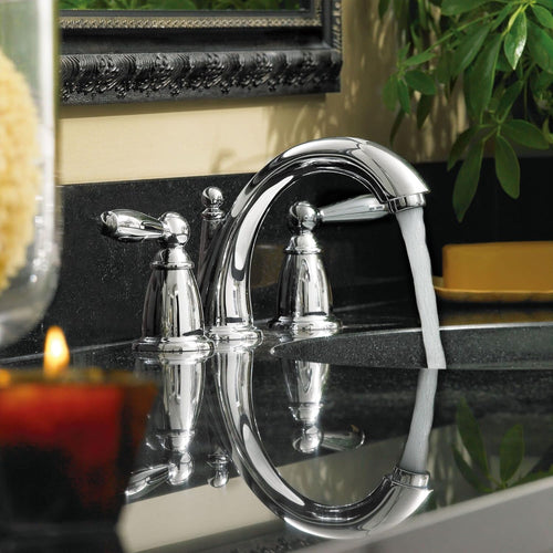 Moen T6620 Brantford Two-Handle Low Arc Bathroom Faucet without Valve