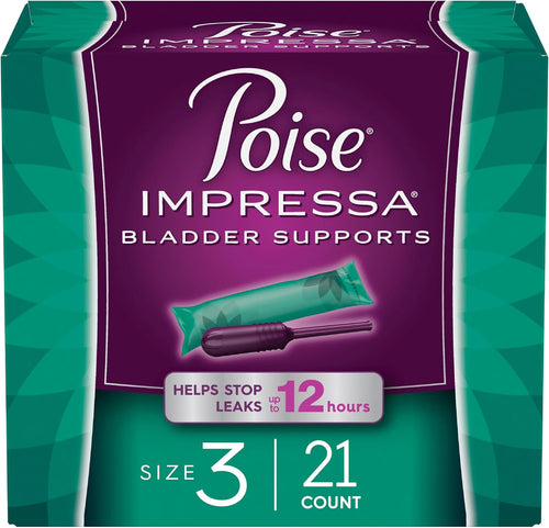 Poise Impressa Incontinence Bladder Supports for Bladder Control, Size 3, 21 Count