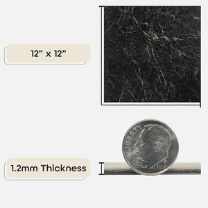 Achim Home Furnishings Nexus Vinyl Tile, Marble Black