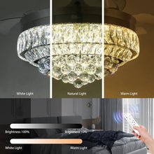 Load image into Gallery viewer, CXGLEAMING 42″ Crystal Chandelier Ceiling Fan