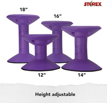 Load image into Gallery viewer, Storex Wiggle Stool – Active Flexible Seating for Classroom and Home Study, Adjustable 12-18 Inch Height, Storex Wiggle Stool – Active Flexible Seating for Classroom and Home Study, Adjustable 12-18 Inch Height, Violet