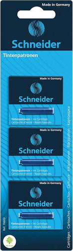 Schneider Ink Cartridge, Pack of 3 Boxes, 6 Cartridges Per Box, Blue (RS76603)