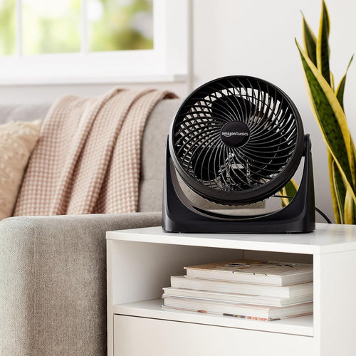 11-Inch Air Circulator Fan with 90-Degree Tilt Head and 3 Speed Settings, Ultra Quiet (30 dB), Lightweight (3 LBS), Black, 6.3