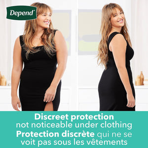 Depend Fresh Protection Adult Incontinence Underwear for Women (Formerly Depend Fit-Flex), Disposable, Maximum, Extra-Large, Blush, 68 Count (2 Packs of 34)