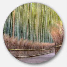 Load image into Gallery viewer, Auction 11&quot; Designart MT11178-C11 Pathway Inside Bamboo Forest Circle Wall Art - Disc Of 11&quot;, 11&quot;X11&quot;, Green