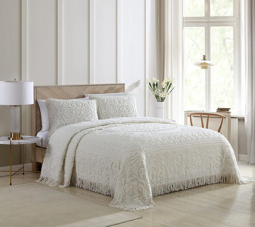 Beatrice Home Fashions Medallion Chenille Bedspread