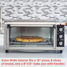 Load image into Gallery viewer, BLACK+DECKER TO3250XSB 8-Slice Extra Wide Convection Countertop Toaster Oven