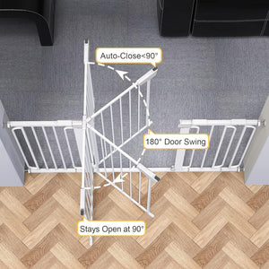 Mom'S Choice Awards Winner- 29.5-57" Baby Gate for Stairs, Extra Wide Dog Gate