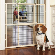 Load image into Gallery viewer, MYPET North States Wire Mesh Dog Gate: 29.5-48&quot; Wide. Pressure Mount. No Tools Needed. Dog Gate 37&quot; Tall, Expandable, Durable Dog Gates for Doorways, Sustainable Hardwood