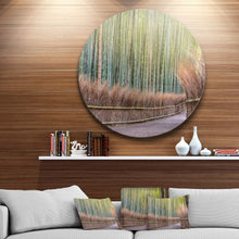 Load image into Gallery viewer, Auction 11&quot; Designart MT11178-C11 Pathway Inside Bamboo Forest Circle Wall Art - Disc Of 11&quot;, 11&quot;X11&quot;, Green