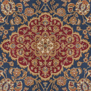 6' 7'' x 9' 6'' Kirsten Traditional Oriental Navy Rectangle Area Rug