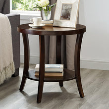 Load image into Gallery viewer, Roundhill Furniture OE0020EP Perth Contemporary Round Shelf, End Table, Espresso