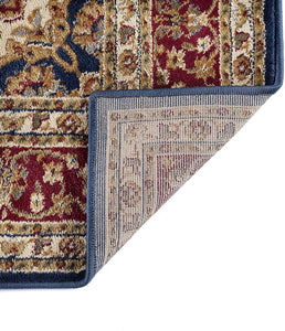 6' 7'' x 9' 6'' Kirsten Traditional Oriental Navy Rectangle Area Rug