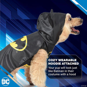 Auction DC Comics Batman Dog Costume, Size Large l | Best DC Comics Batman Halloween Costume for Small Dogs | Funny Dog Costumes | Official Batman Costume for Pets Halloween