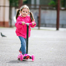 Load image into Gallery viewer, Auction Lil&#39; Rider Kids Scooter-Beginner Adjustable Height Handlebar, 3 LED Light-up Wheels, Kick Scooter-Fun Balance Riding Toy for Girls and Boys (Pink) (80-TK166610P)