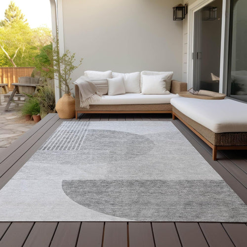 9' x 12' Addison Rugs Chantille Gray Indoor/Outdoor Area Rug, Easy Clean, Machine Washable