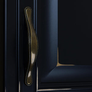 GlideRite Hardware 4554-AB-10 Beaded Cabinet Pull, 10 Pack, 3", Antique Brass