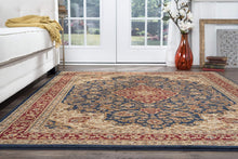 Load image into Gallery viewer, 6&#39; 7&#39;&#39; x 9&#39; 6&#39;&#39; Kirsten Traditional Oriental Navy Rectangle Area Rug
