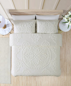 Beatrice Home Fashions Medallion Chenille Bedspread