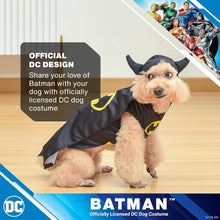 Load image into Gallery viewer, Auction DC Comics Batman Dog Costume, Size Large l | Best DC Comics Batman Halloween Costume for Small Dogs | Funny Dog Costumes | Official Batman Costume for Pets Halloween