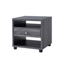 Load image into Gallery viewer, ID USA Distressed Grey &amp; Black 1-Drawer End Table 192640ET