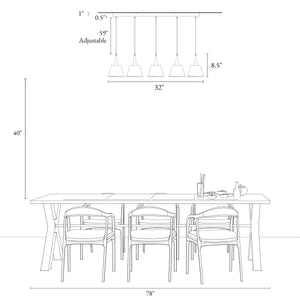 Idaikos 5-Light Chandelier