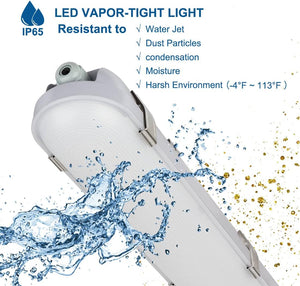 DAKASON 4-Pack LED Vapor Tight Light 40W (80W Eq.) 4200lm, 4FT Outdoor Shop Light Waterproof