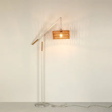 Load image into Gallery viewer, Aarzo 68&quot; Rattan Arched/Arc Floor Lamp