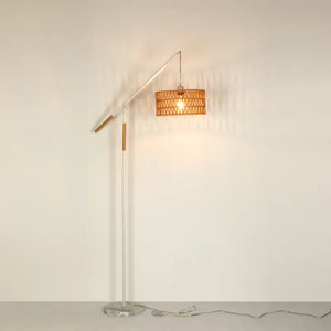 Aarzo 68" Rattan Arched/Arc Floor Lamp