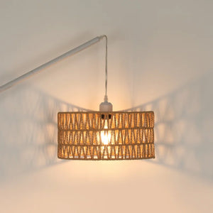 Aarzo 68" Rattan Arched/Arc Floor Lamp