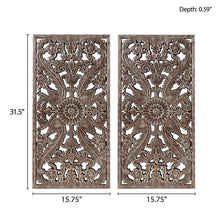 Load image into Gallery viewer, Abequa Carved Wood 2-piece Wall Art Set (Set of 2)