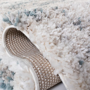 8' x 10' Adah Soft Shag Ivory/Blue Area Rug