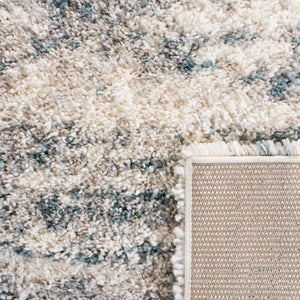 8' x 10' Adah Soft Shag Ivory/Blue Area Rug