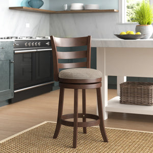 Adelynn 24" SINGLE Swivel Upholstered Counter Stool