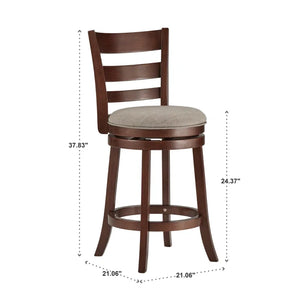 Adelynn 24" SINGLE Swivel Upholstered Counter Stool