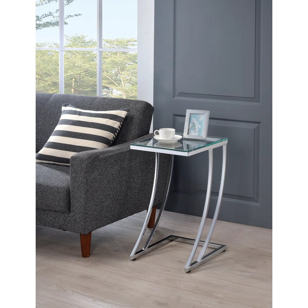 Adia Glass Top End Table