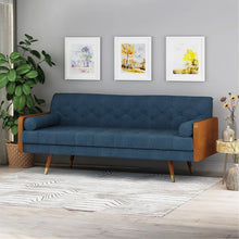 Load image into Gallery viewer, Aidan Mid-Century Modern Tufted Fabric Sofa
