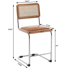 Load image into Gallery viewer, Aislynn Upholstered Counter Stool with Metal Frame (Set of 2)