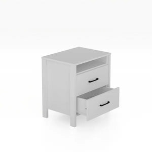 Allysyn 22.7" 2 Drawer Nightstand, White