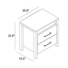 Load image into Gallery viewer, Allysyn 22.7&quot; 2 Drawer Nightstand, White